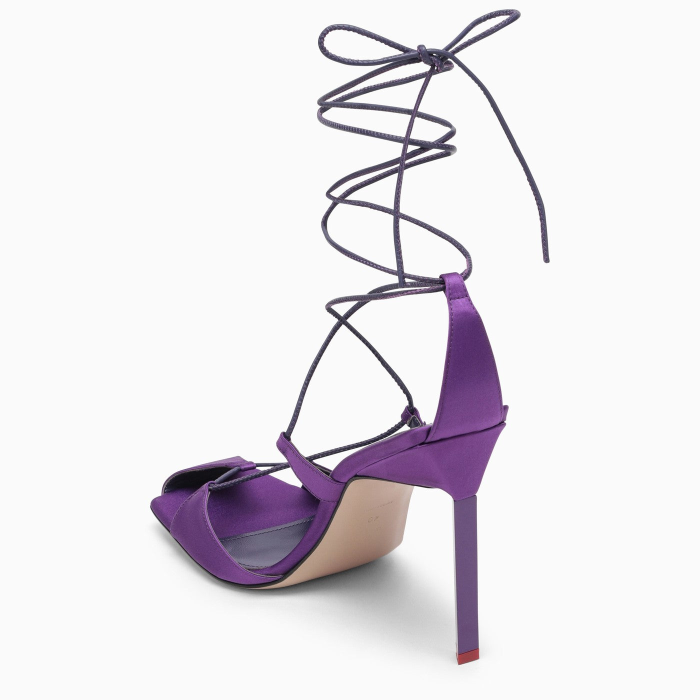 Adele'' violet lace-up sandal for Women
